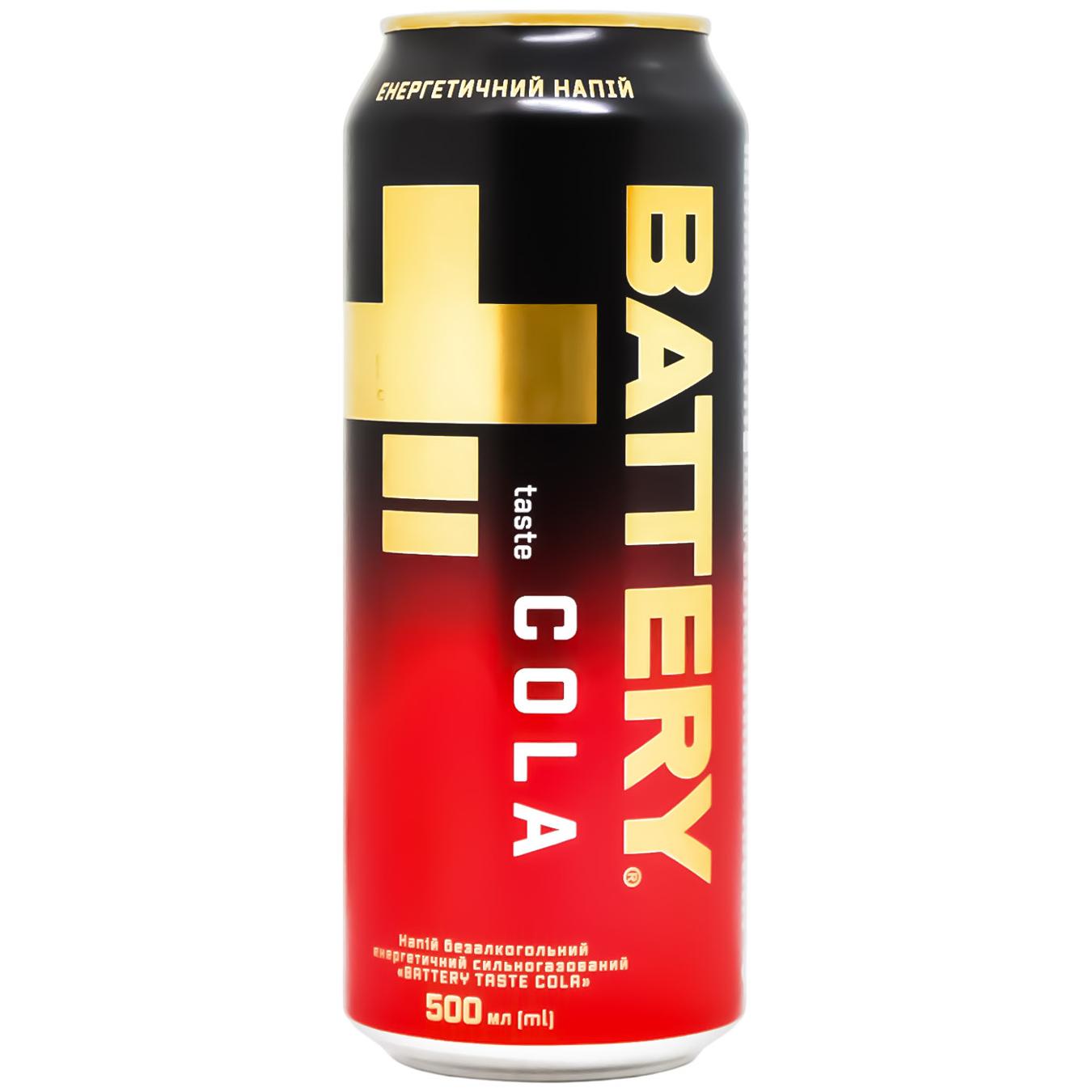 Напій енергетичний Battery Taste Cola 0,5л — фото продукту