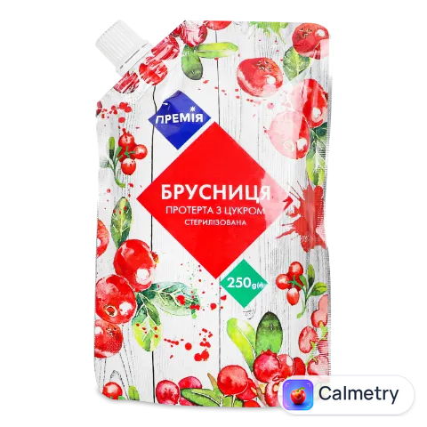 Брусниця «Премія»® протерта з цукром стерилізована