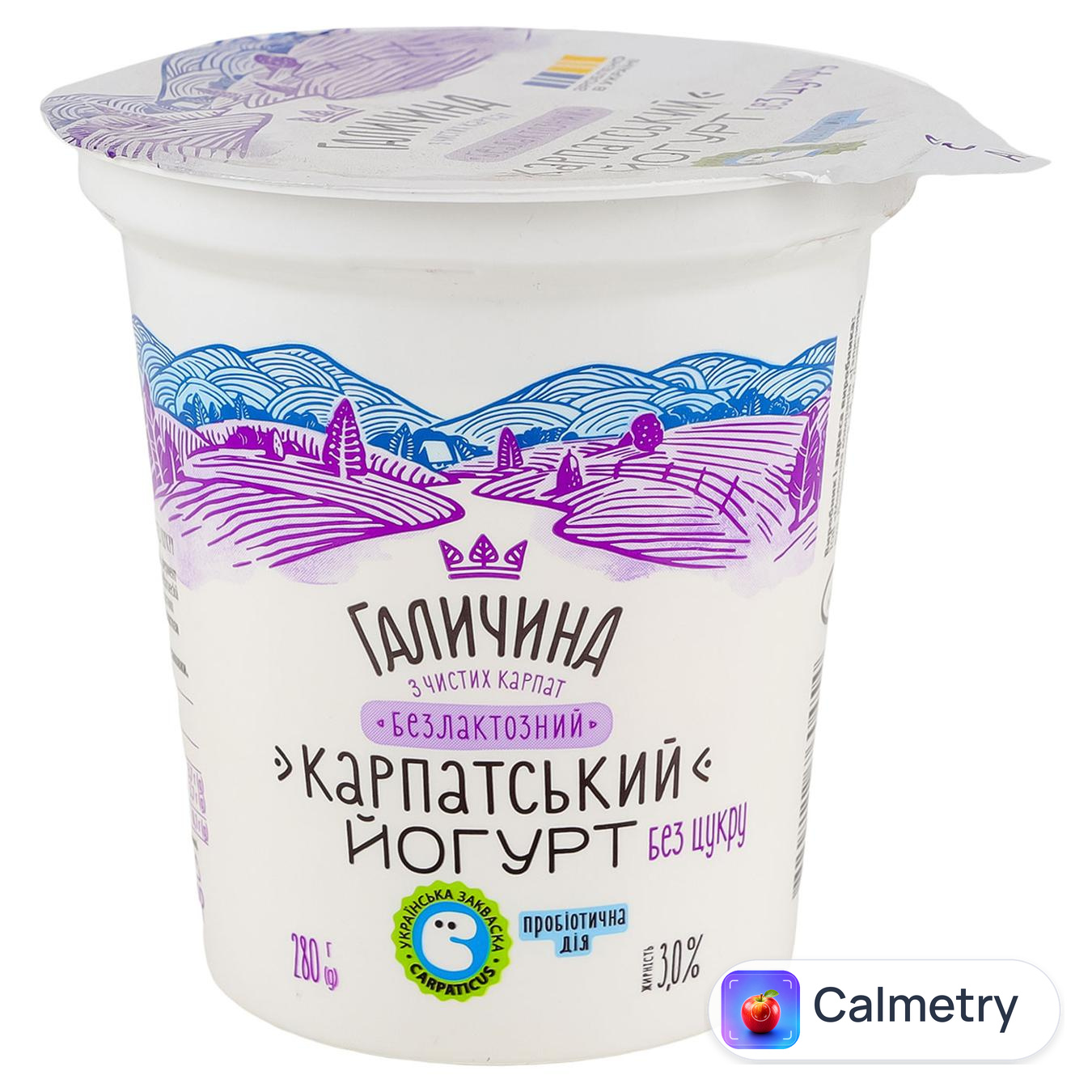Йогурт Галичина Карпатський безлактозний 3% 280г