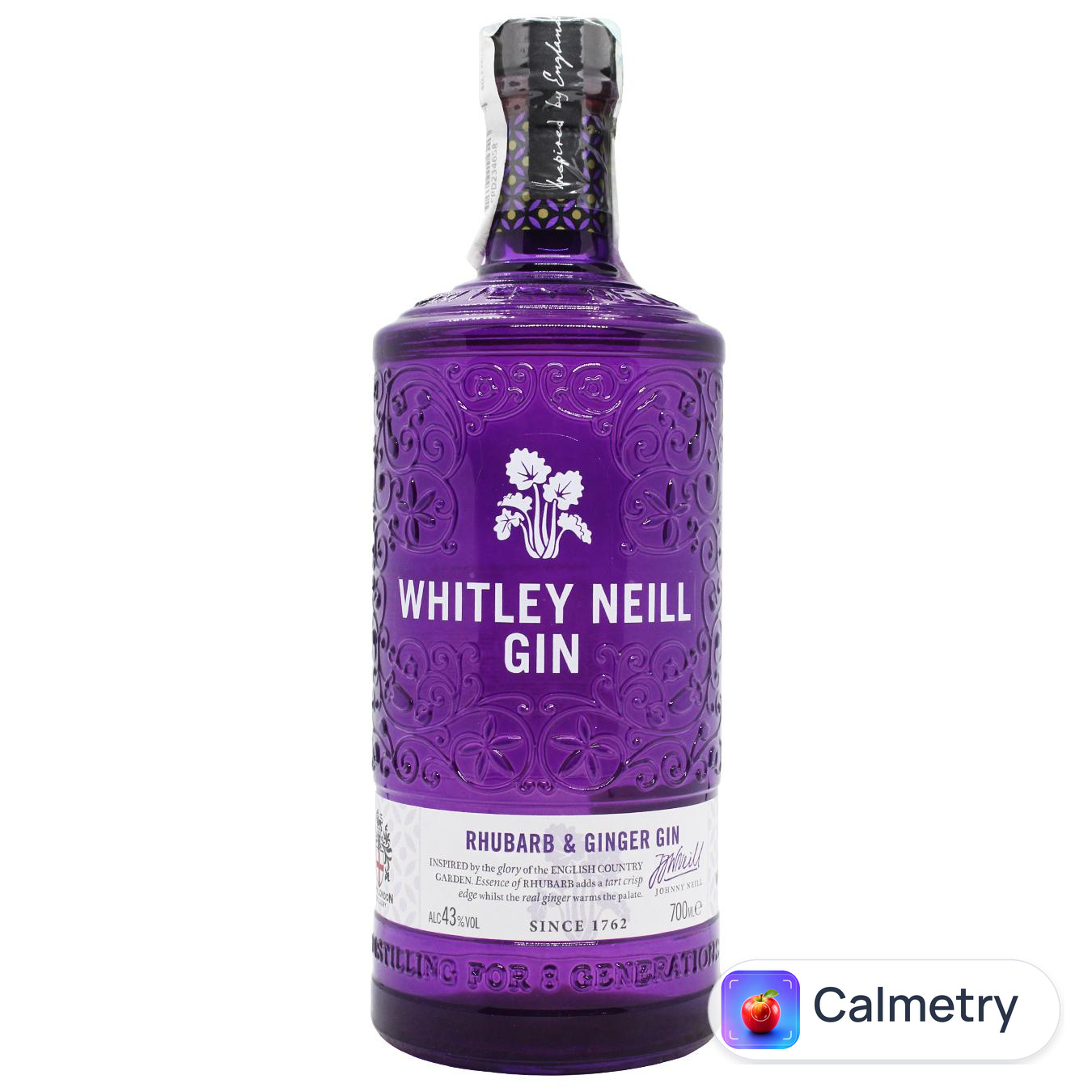 Джин Whitley Neill Rhubarb & Ginger 43% 0,7л — фото продукту