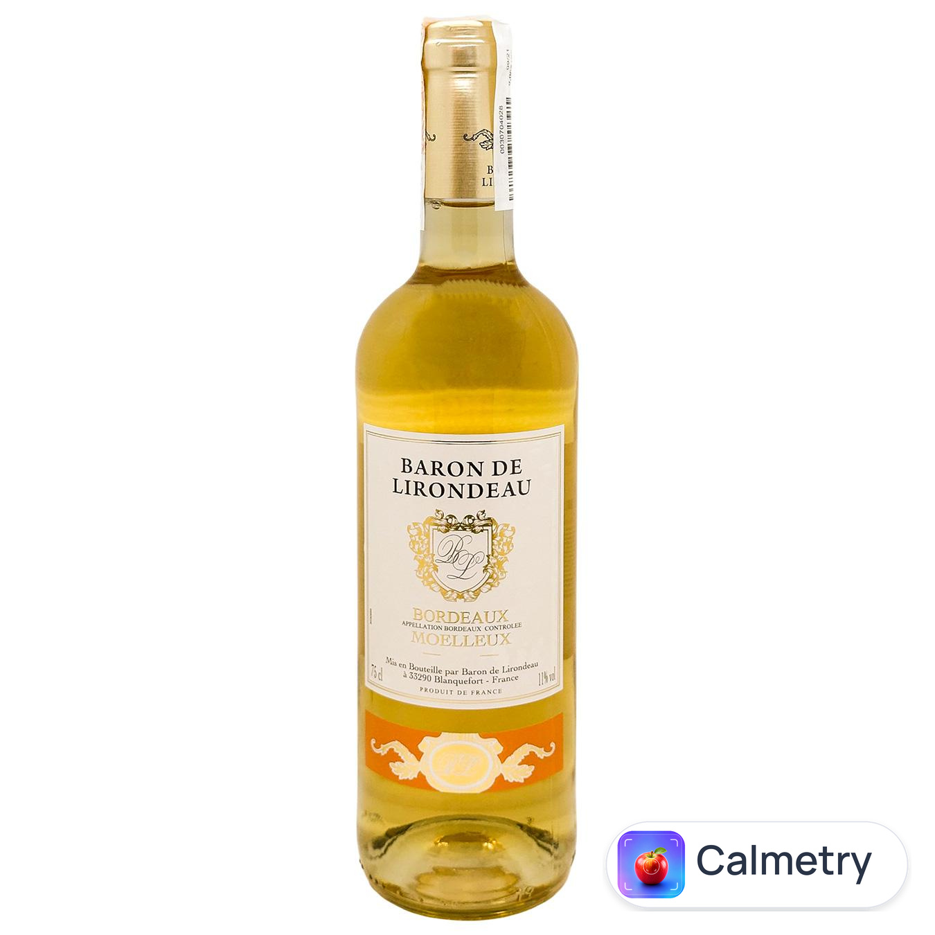 Вино Baron de Lirondeau Bordeaux біле напівсолодке 11% 0,75л