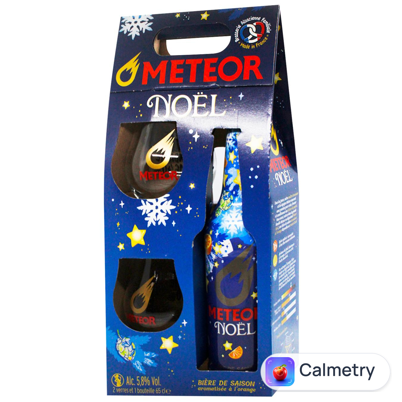 Пиво Meteor Noel 5,8% 0,65л + 2 бокали