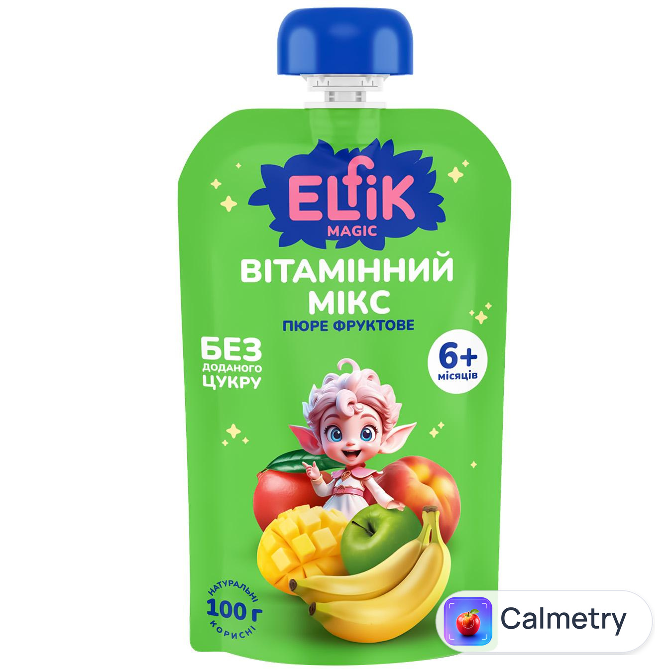 Пюре Elfik Magic Вітамінний мікс для дітей з 6 місяців 100г — фото продукту