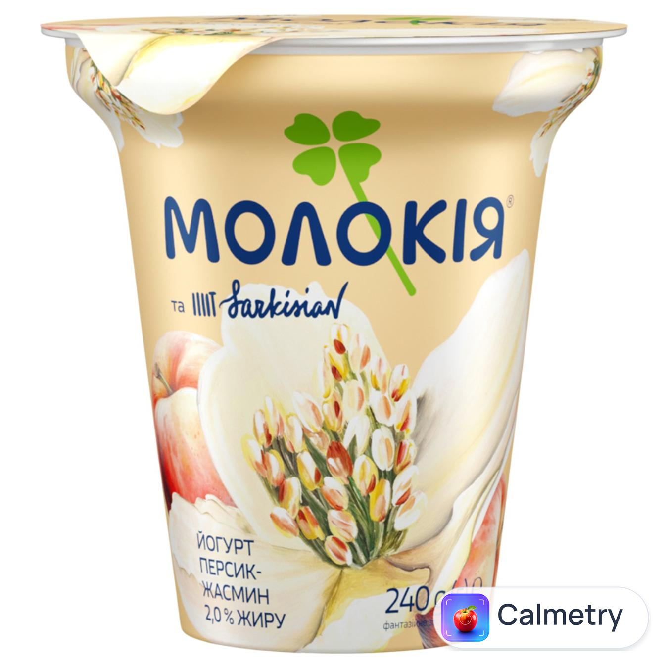 Йогурт Молокія Персик-жасмин 2% 240г