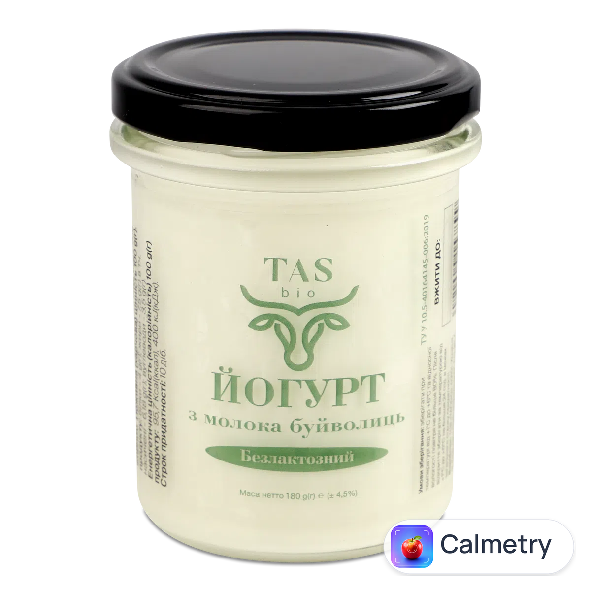 Йогурт Лавка традицій TASbio з молока буйволиць безлактозий 7.5% 180г
