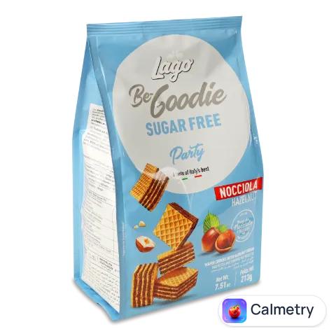 Вафлі Gastone Lago з начинкою з фундуком без цукру 213г