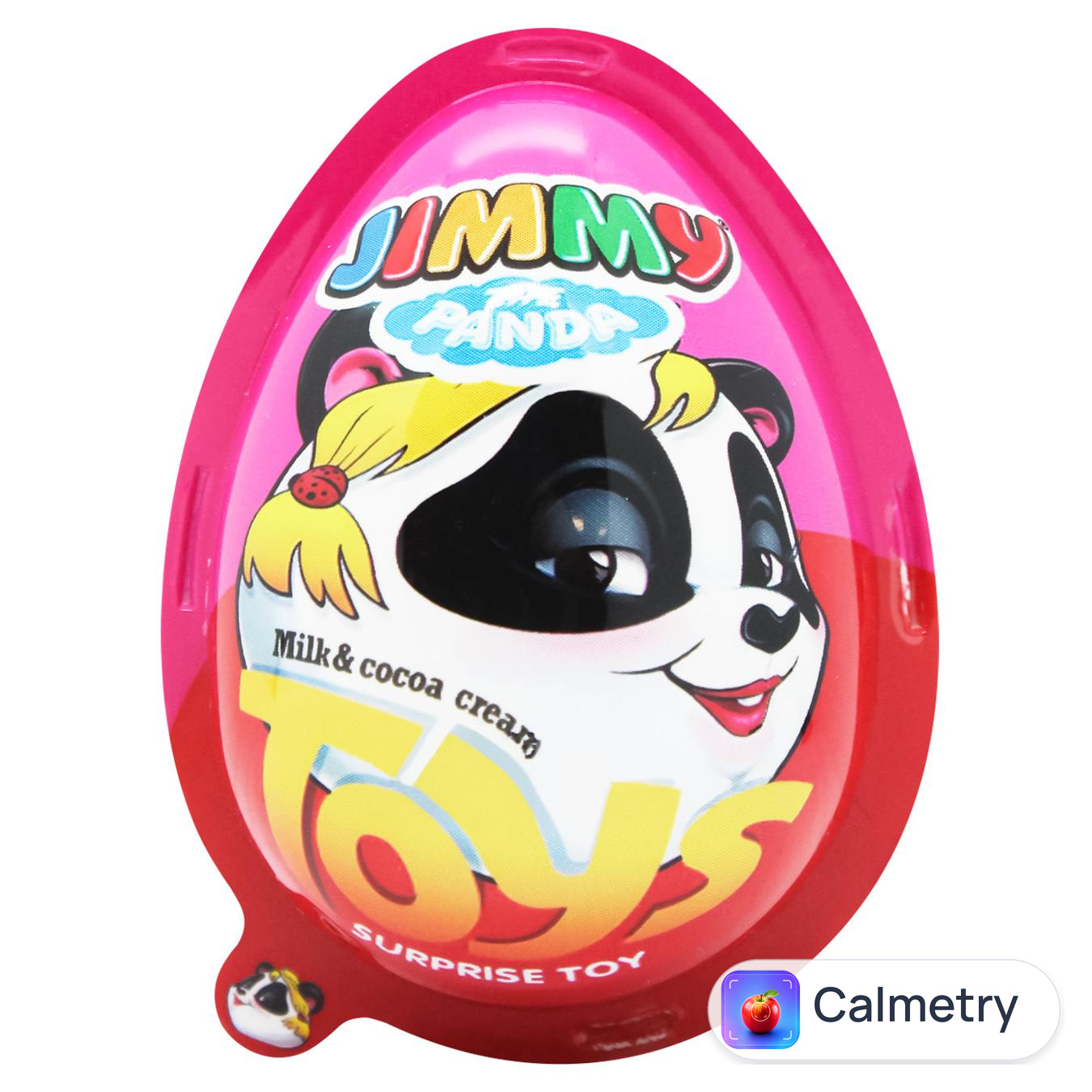 Яйце шоколадне Jimmy з сюрпризом рожеве 25г — фото продукту