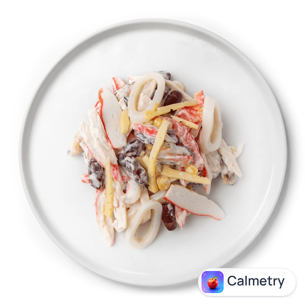Салат з морепродуктами та овочами