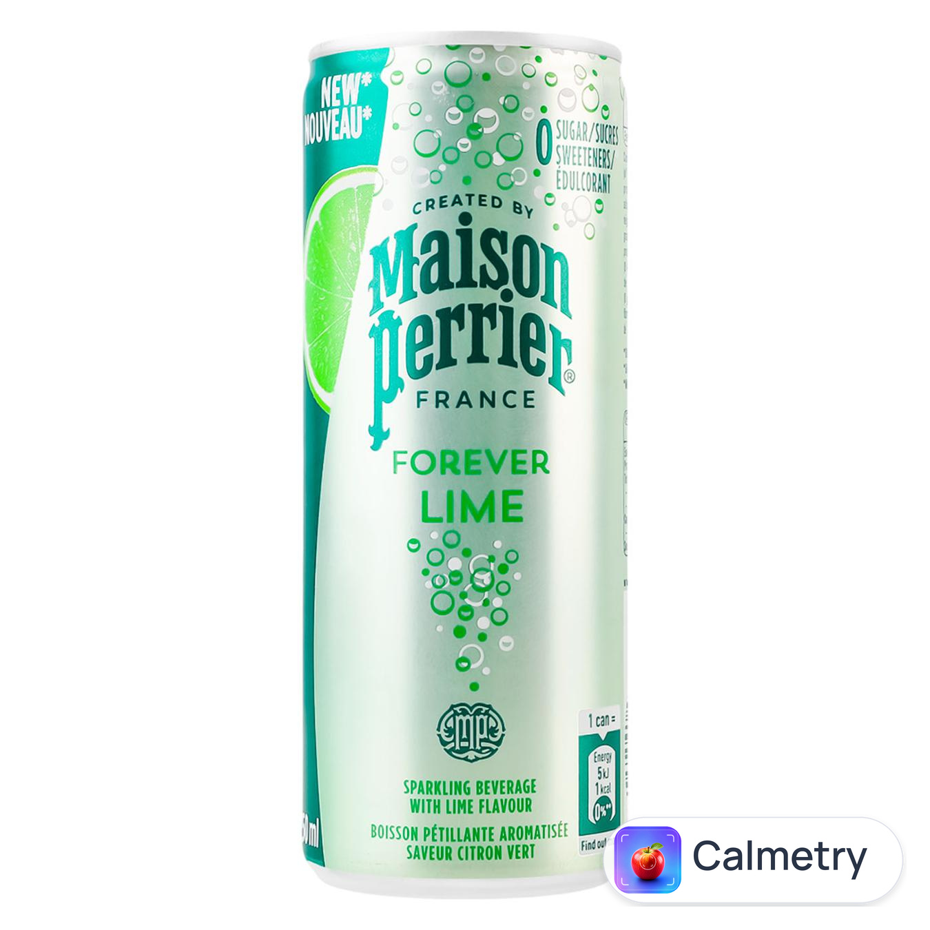 Вода мінеральна Perrier зі смаком лайму газована 250мл — фото продукту