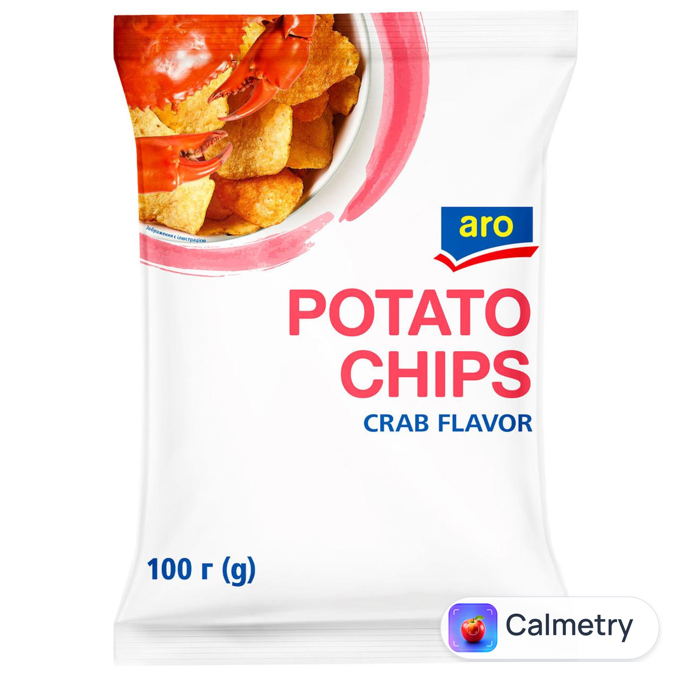 Чипси Aro картопляні зі смаком краба 100г
