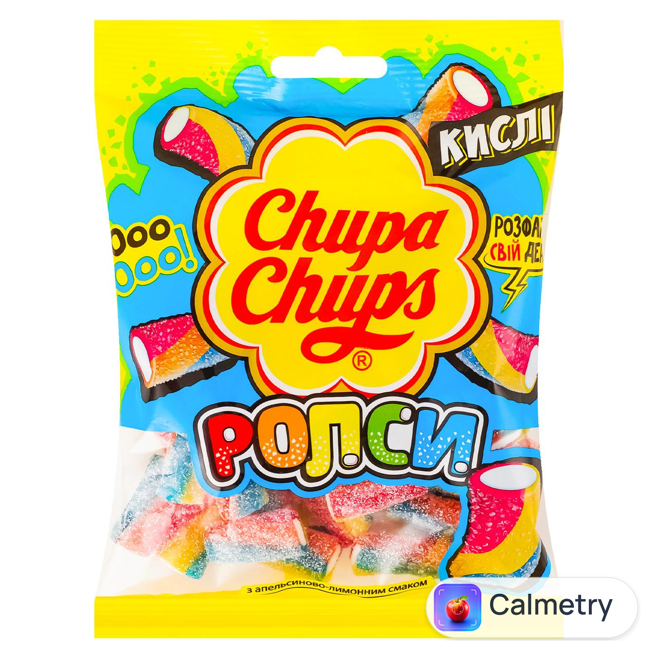 Мармелад Chupa Chups Ролси жувальний з апельсиново-лимонним смаком 150г — фото продукту