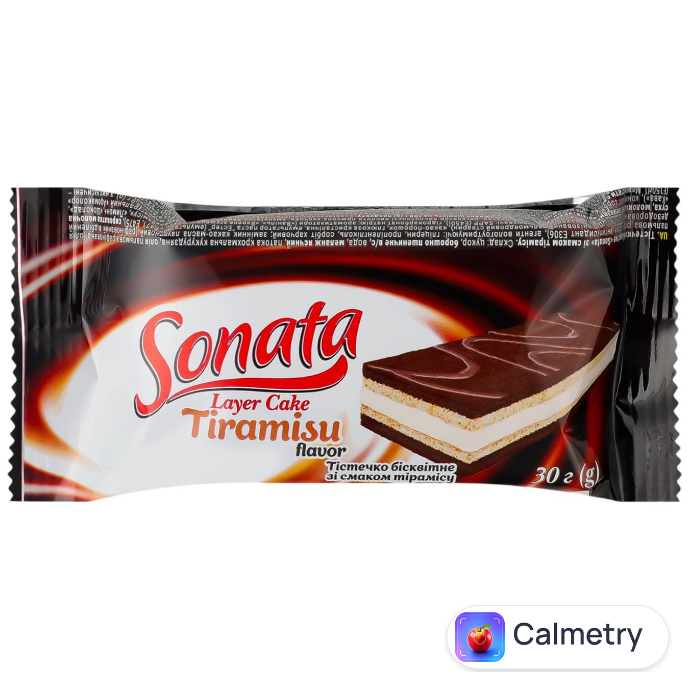 Тістечко бісквітне Sonata зі смаком тірамісу 30г — фото продукту