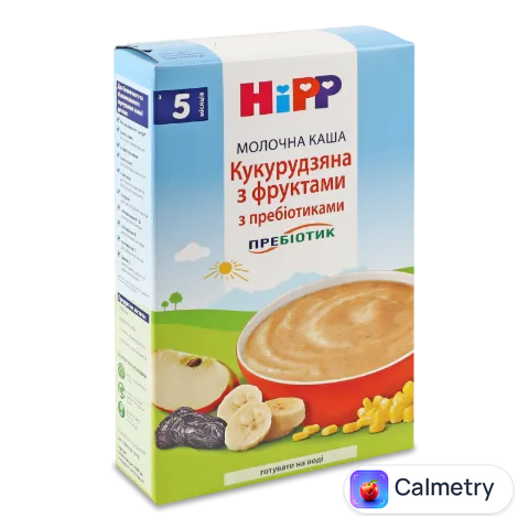 Каша кукурудзяна Hipp молочна з фруктами з пробіотиками