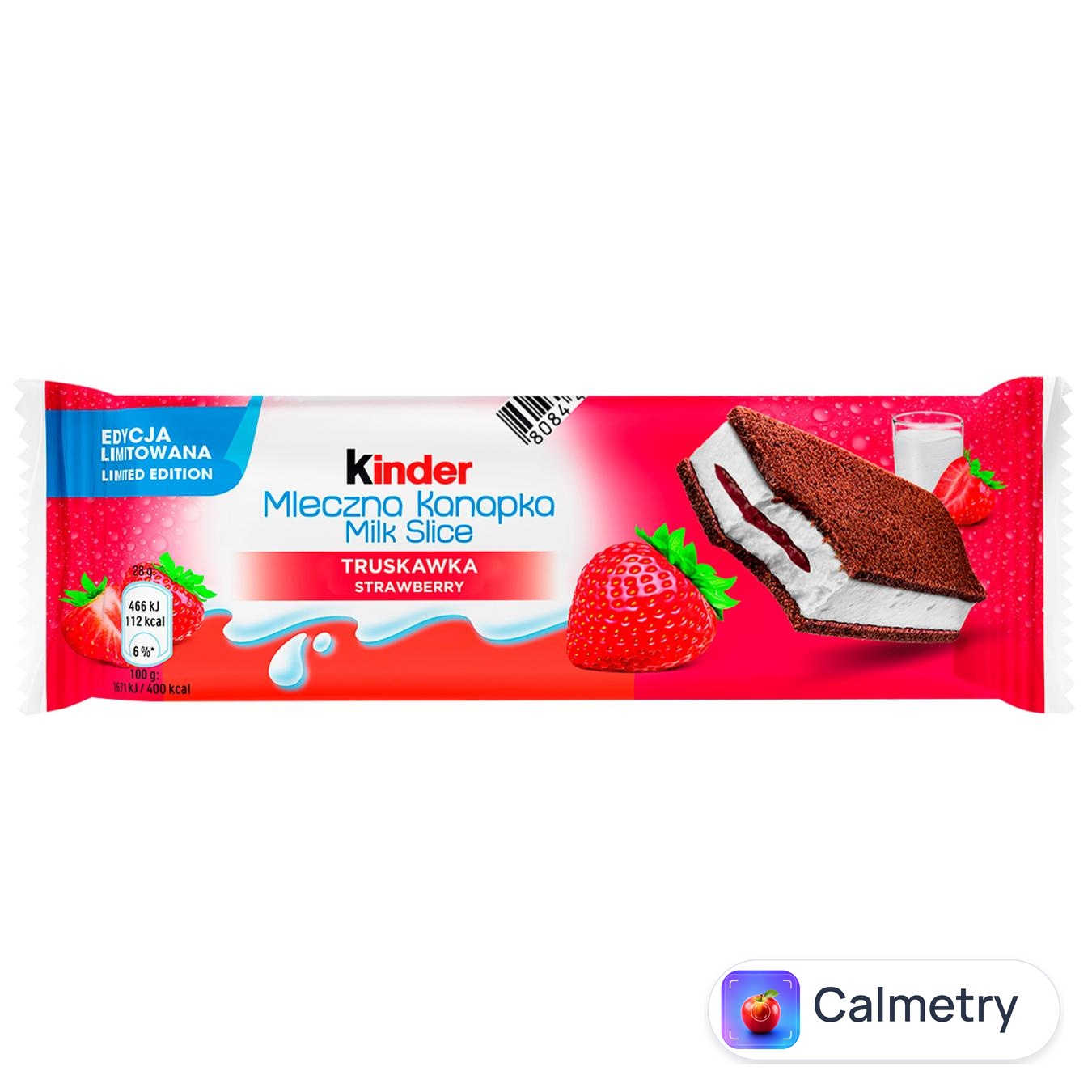 Тістечко бісквітне Kinder Milk-Slice молоко-полуниця 28г