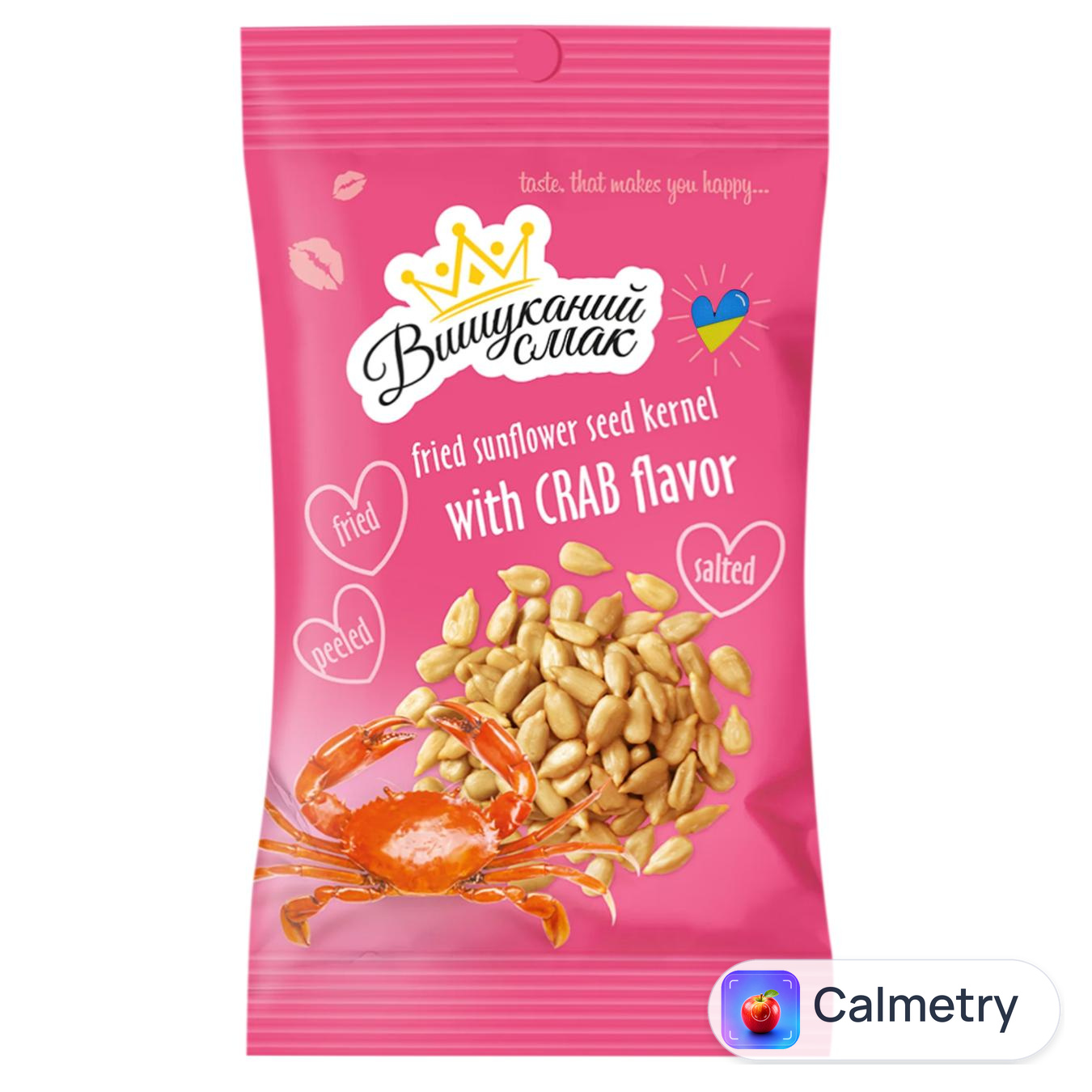 Ядро соняшника Вишуканий Смак смажене зі смаком краба 80г — фото продукту