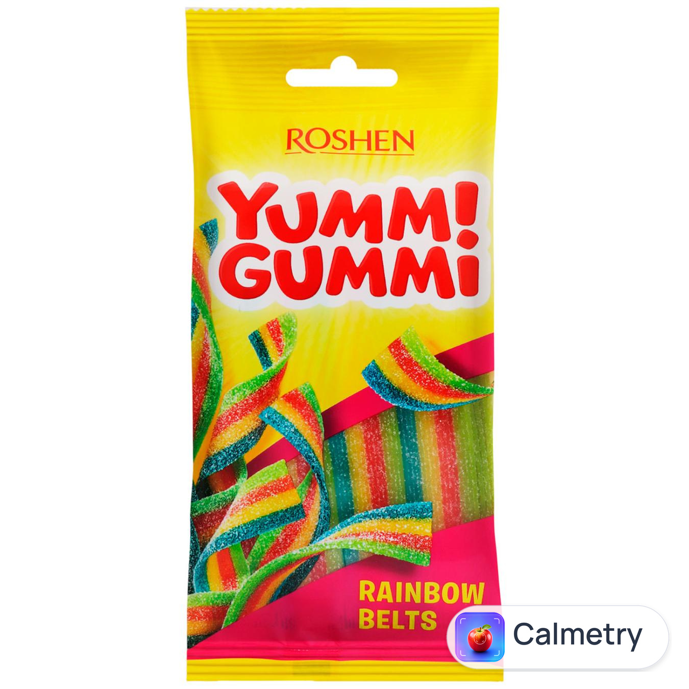 Цукерки Roshen Yummi Gummi Rainbow Belts 70г — фото продукту
