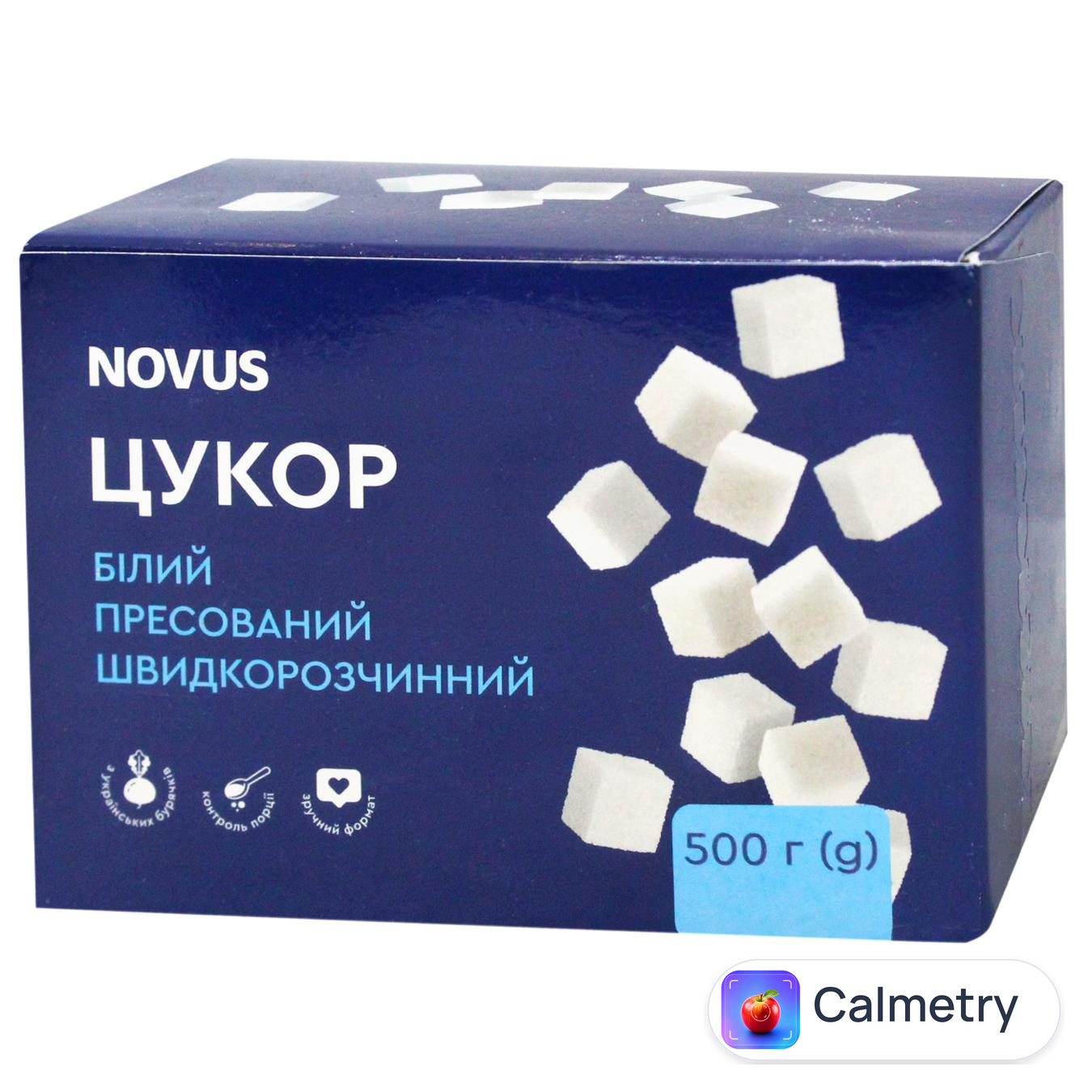 Цукор Novus пресований швидкорозчинний 500г — фото продукту