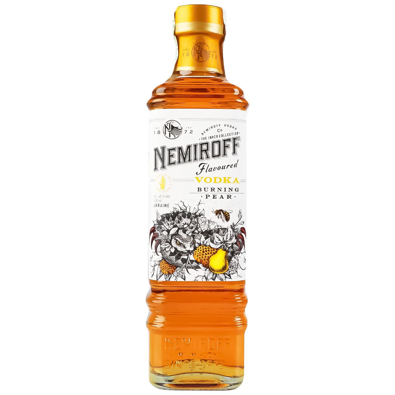 Настоянка Nemiroff Burning Pear De Luxe FV 40% 0,5л — фото продукту