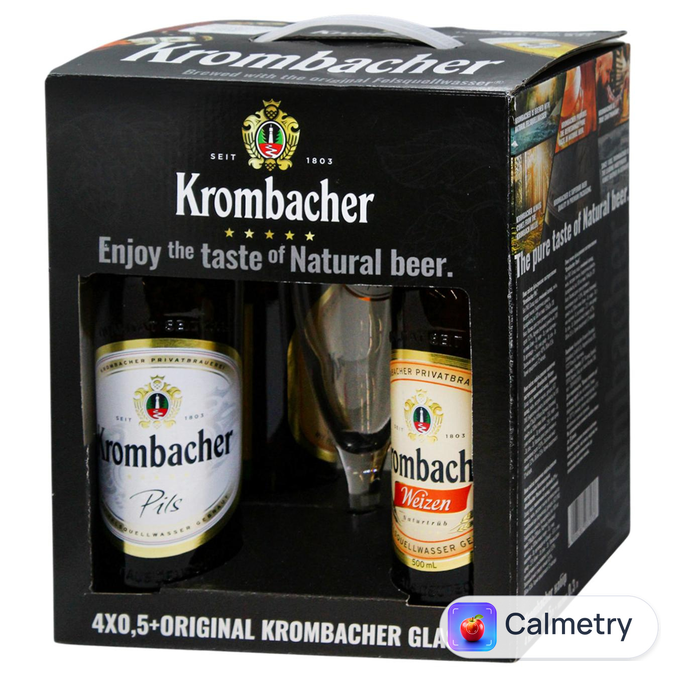 Пиво Krombacher з келихом 4х0,5л — фото продукту