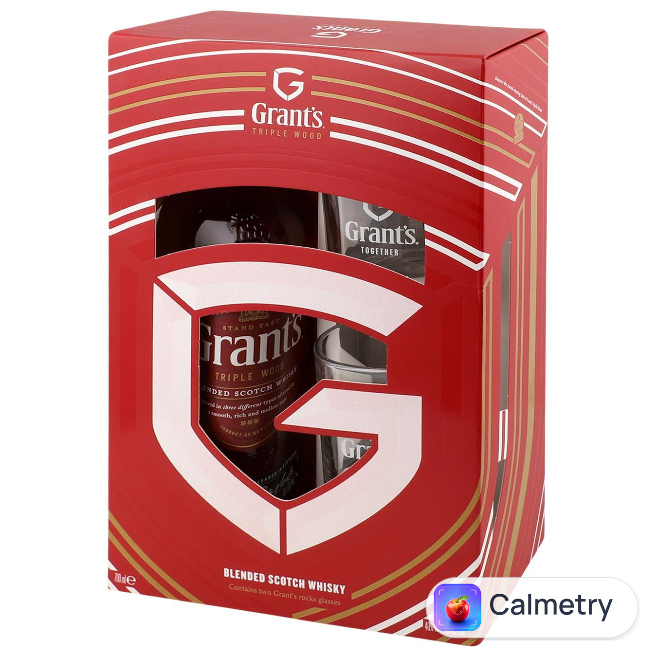 Віскі Grant's Family Reserve 40% 0.7л + 2 бокала — фото продукту