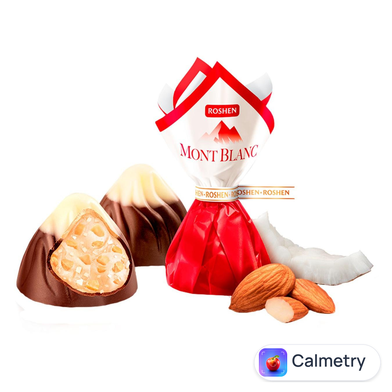Цукерки Roshen Mont Blanc з мигдалем та кокосовим кремом