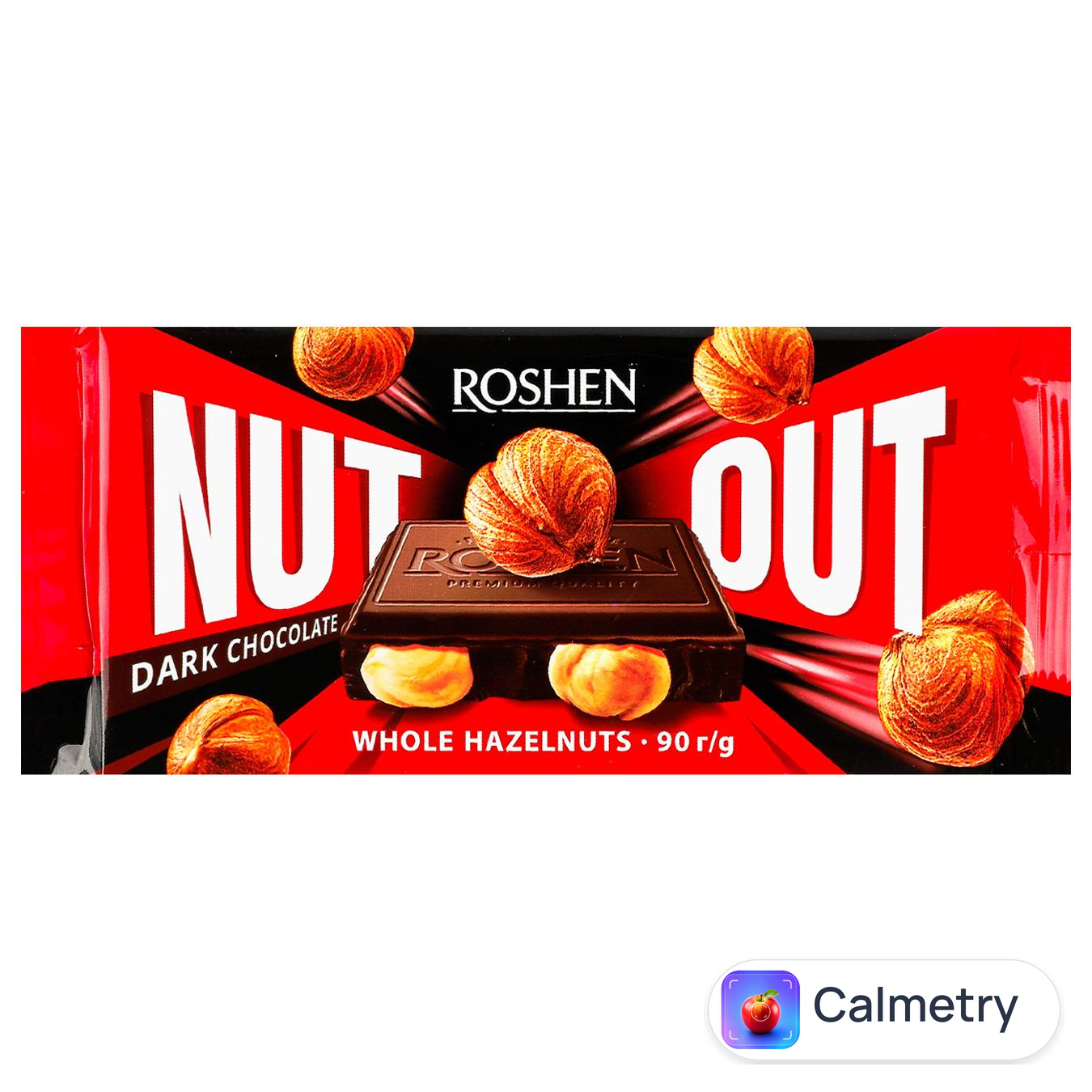 Шоколад чорний Roshen з цілим фундуком 90г