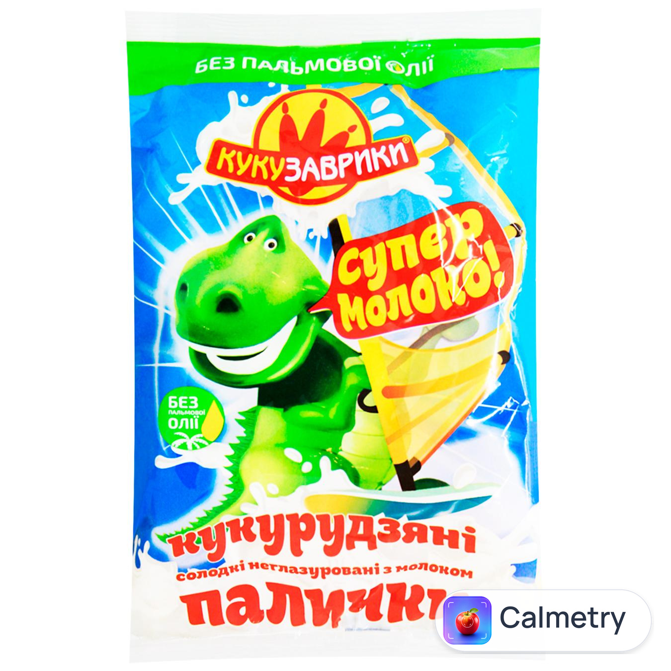 Палички кукурудзяні Кукузаврики солодкі неглазуровані з молоком 60г