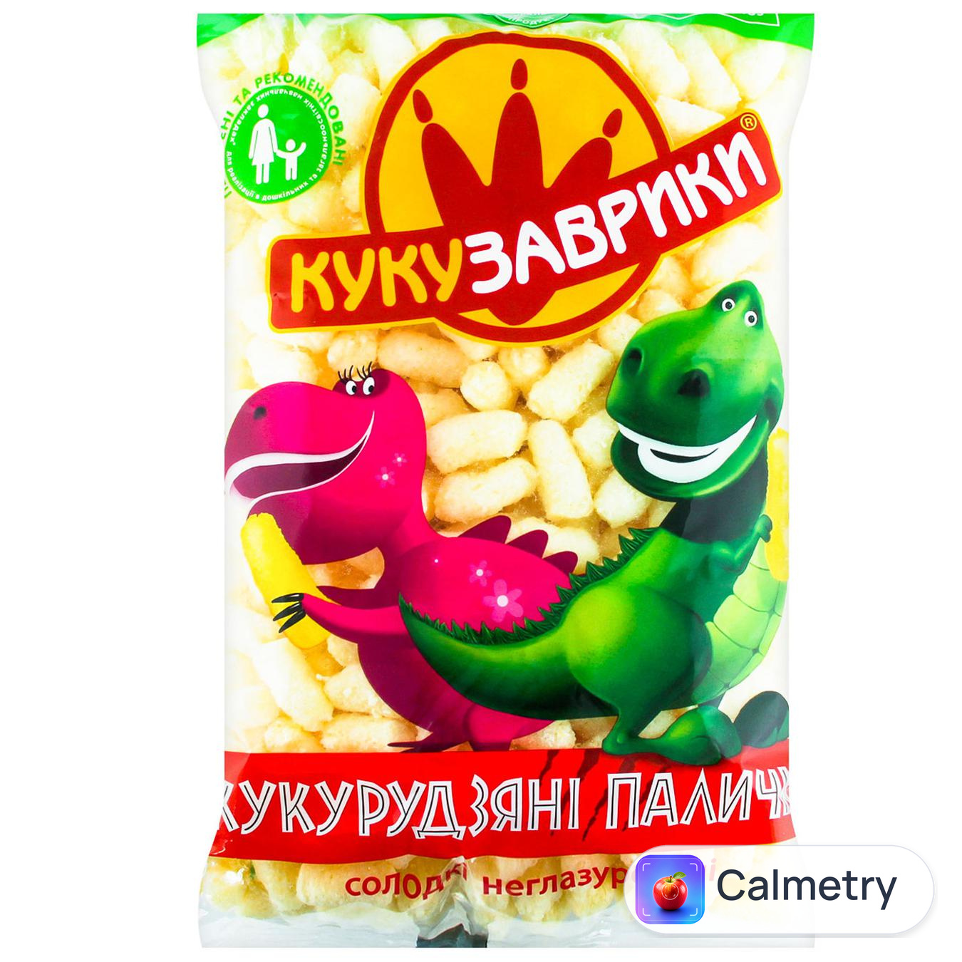 Палички кукурудзяні Кукузаврики солодкі неглазуровані 150г — фото продукту
