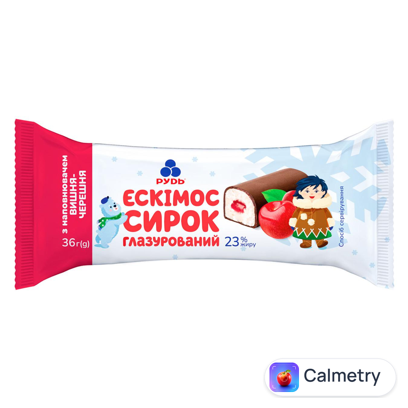 Сирок глазурований Рудь Ескімос вишня-черешня 23% 36г