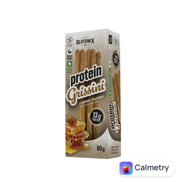 Гріссіні без глютену протеїнові гречані з медом та кунжутом Glutenex 80 г