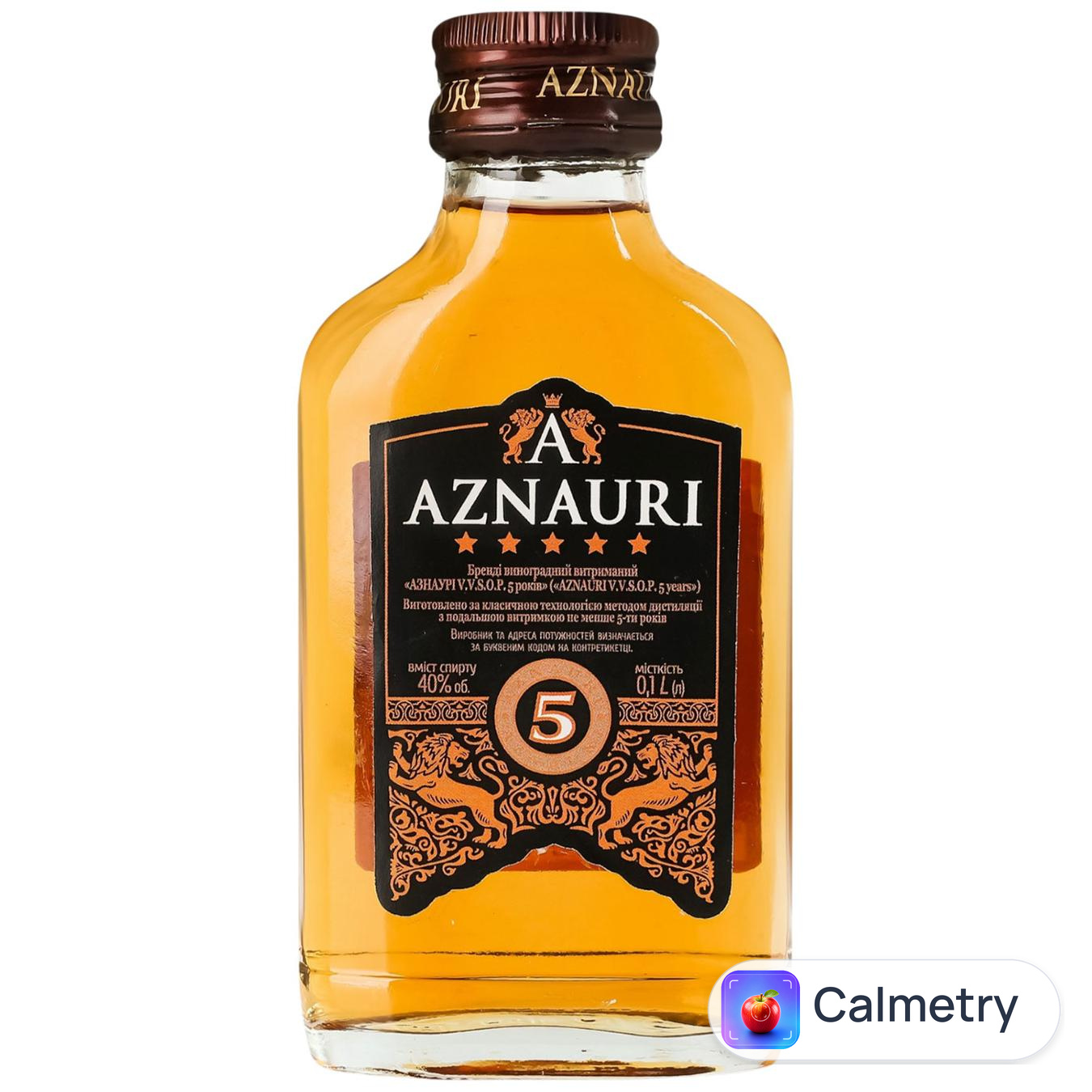 Бренді Aznauri 5 років 40% 100мл