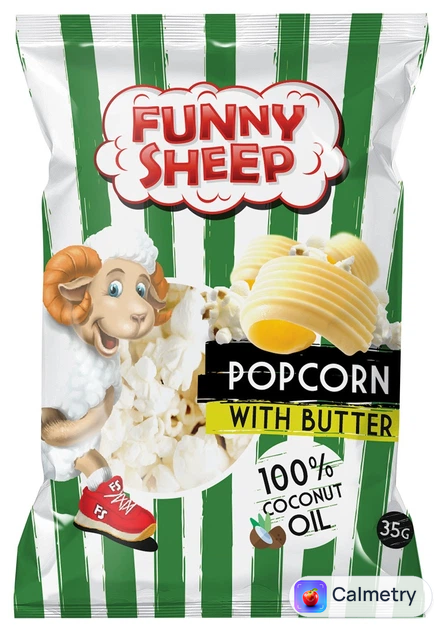 Попкорн Funny Sheep солоний з вершковим маслом 35 г
