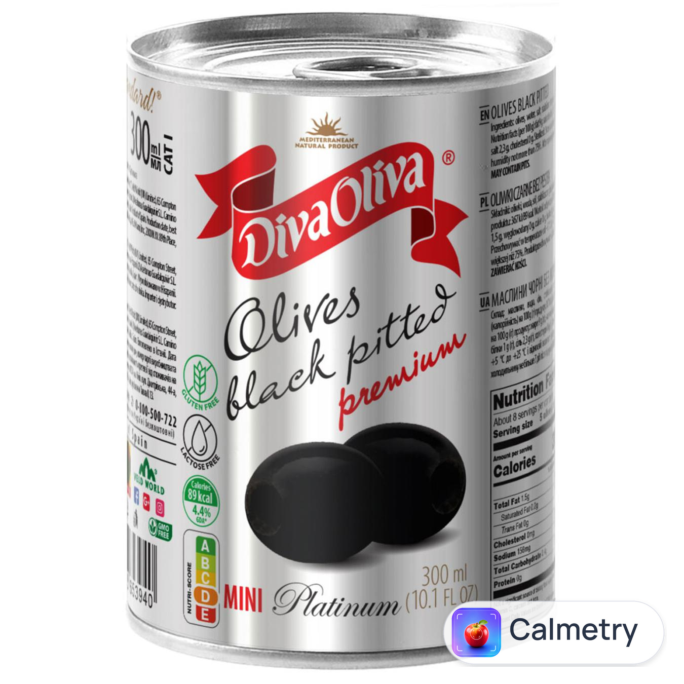 Маслини Diva Oliva Platinum міні без кісточки 300мл — фото продукту