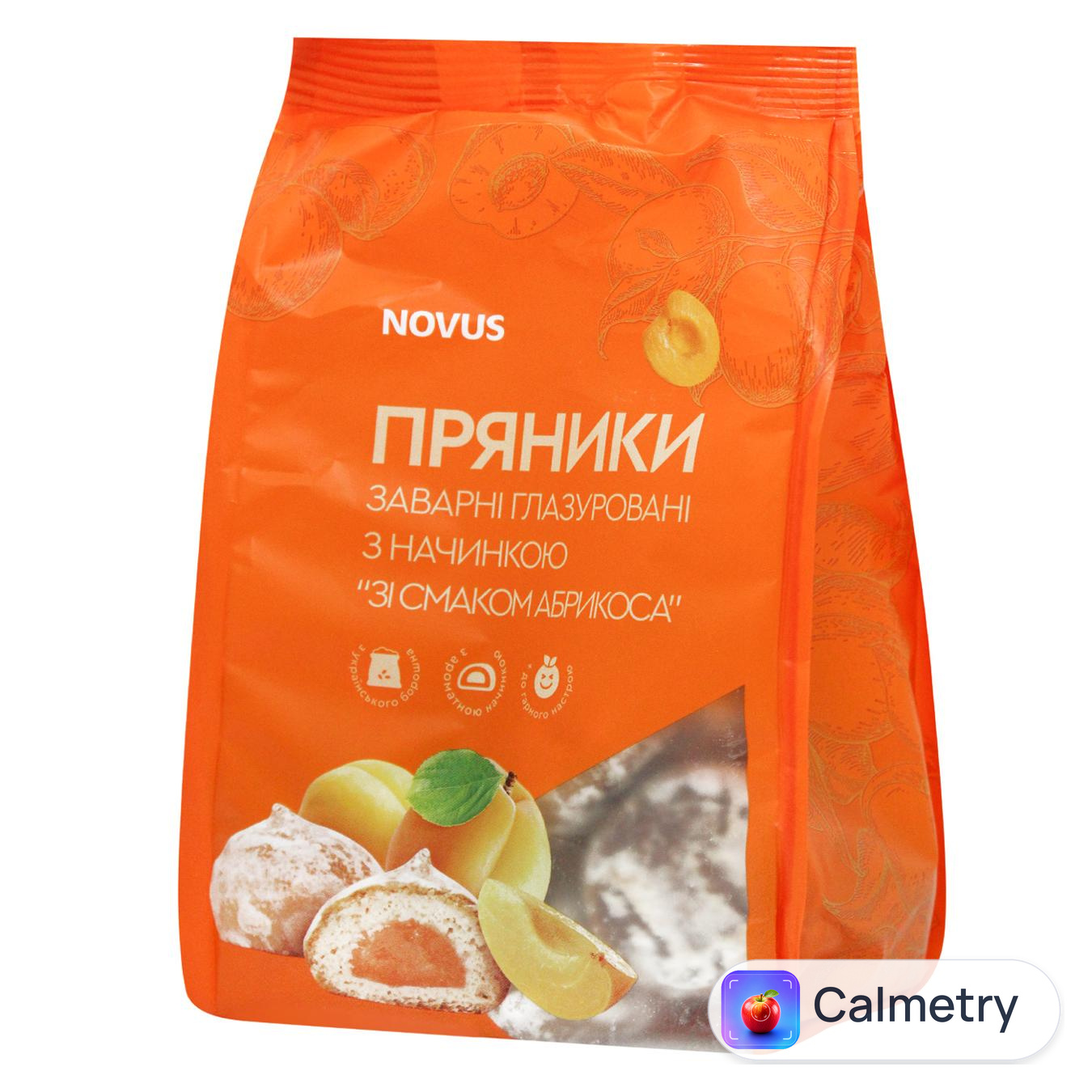 Пряники Novus з абрикосовою начинкою 300г — фото продукту