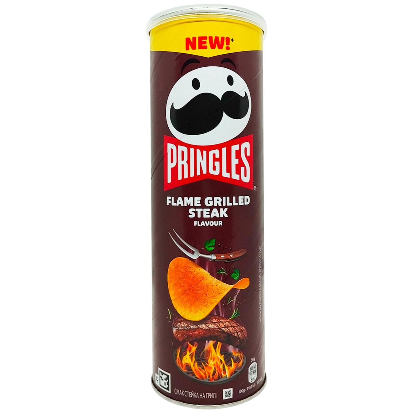 Чипси Pringles смак стейка на грилі 165г — фото продукту