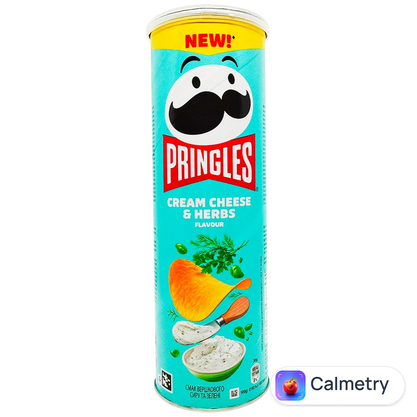 Чипси Pringles смак вершкового сиру та зелені 165г — фото продукту