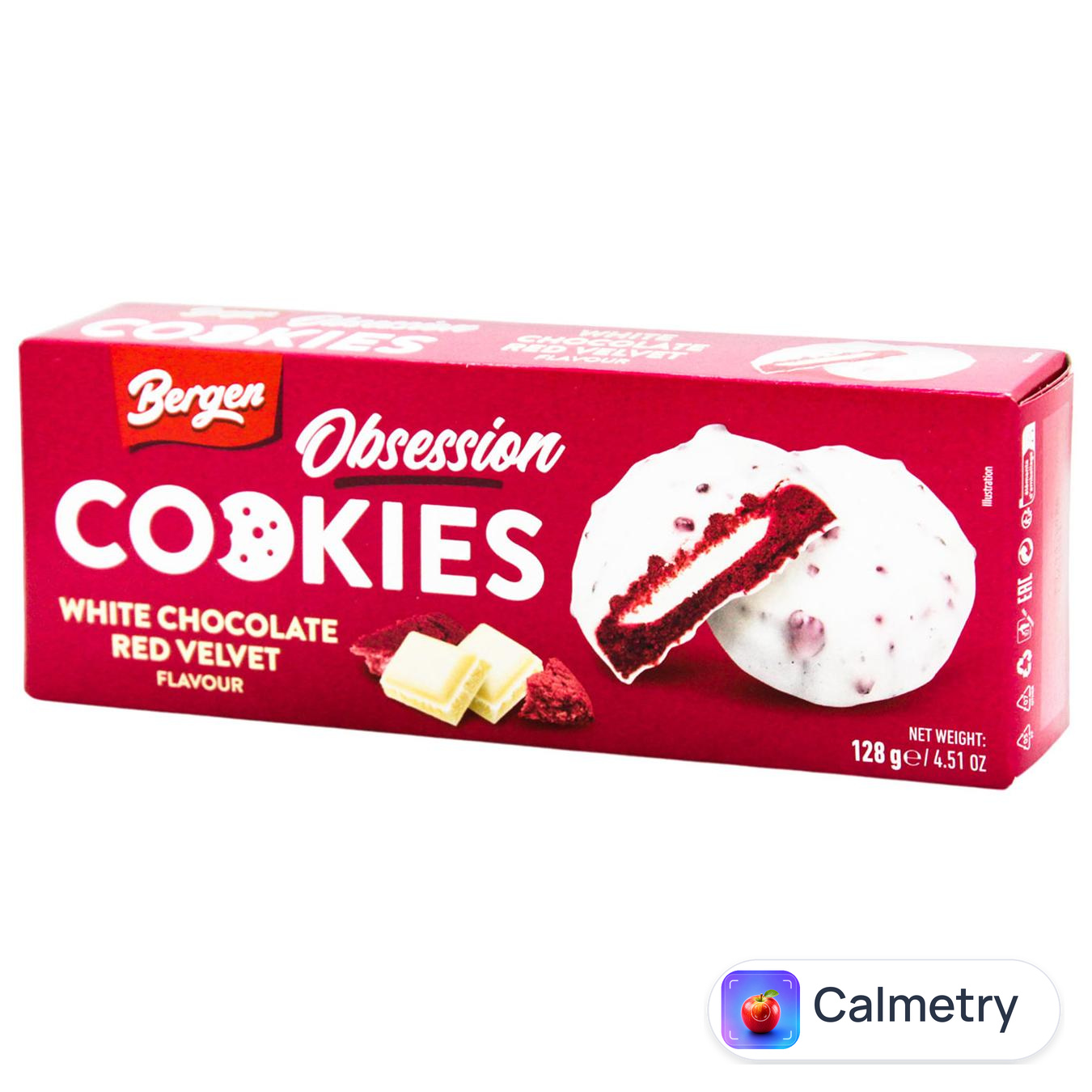 Печиво Bergen Obsession White Chocolate Red Velvet 128г