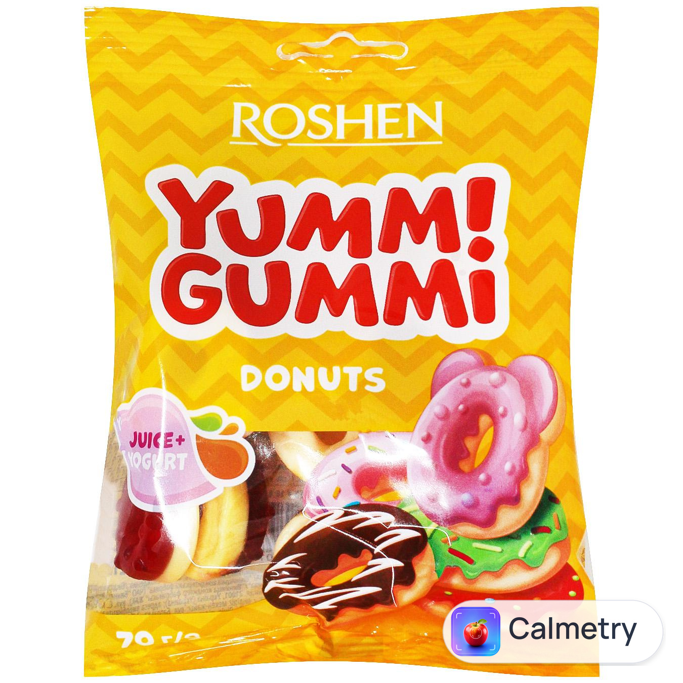 Цукерки Roshen Yummi Gummi Donuts 70г — фото продукту