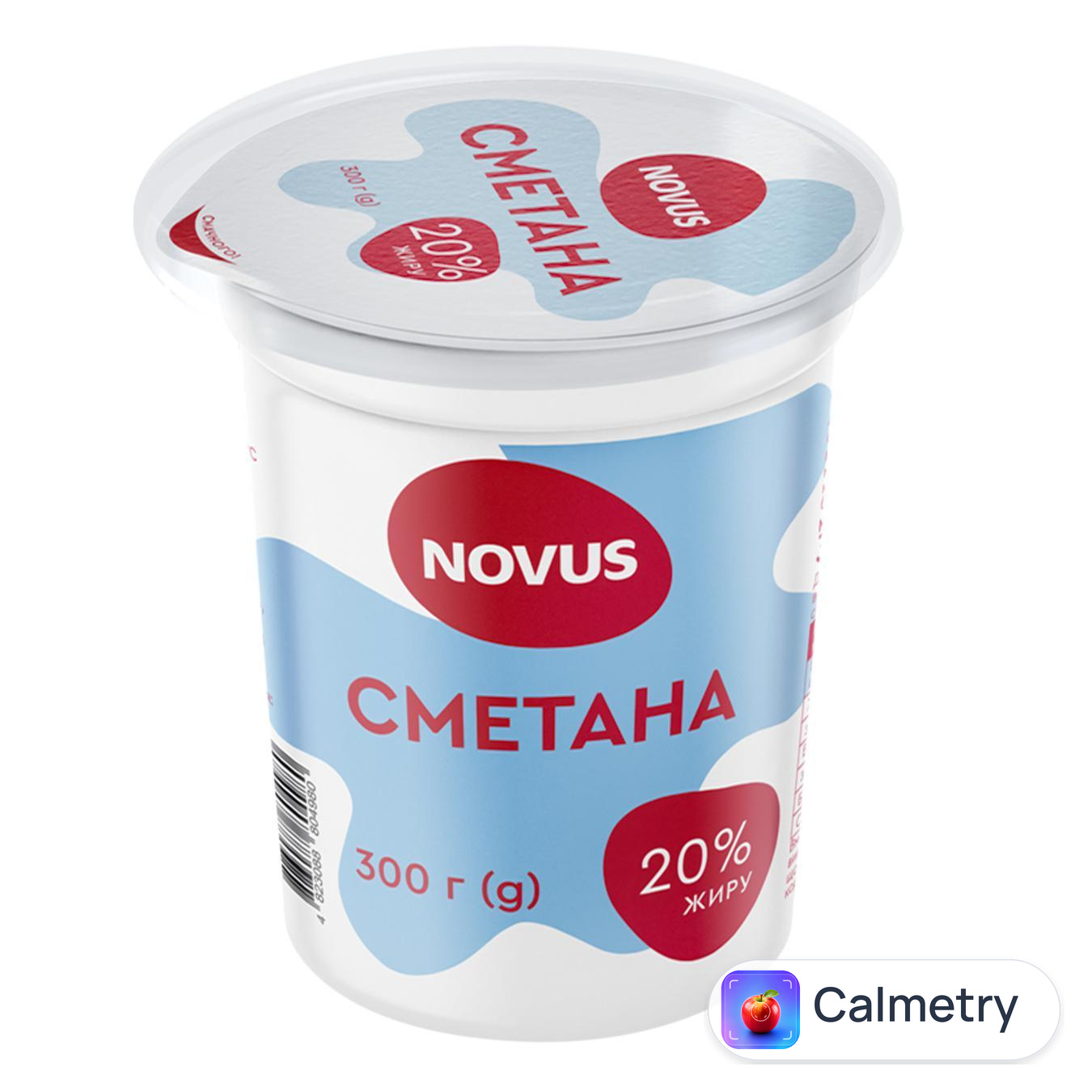 Сметана Novus 20% 300г — фото продукту