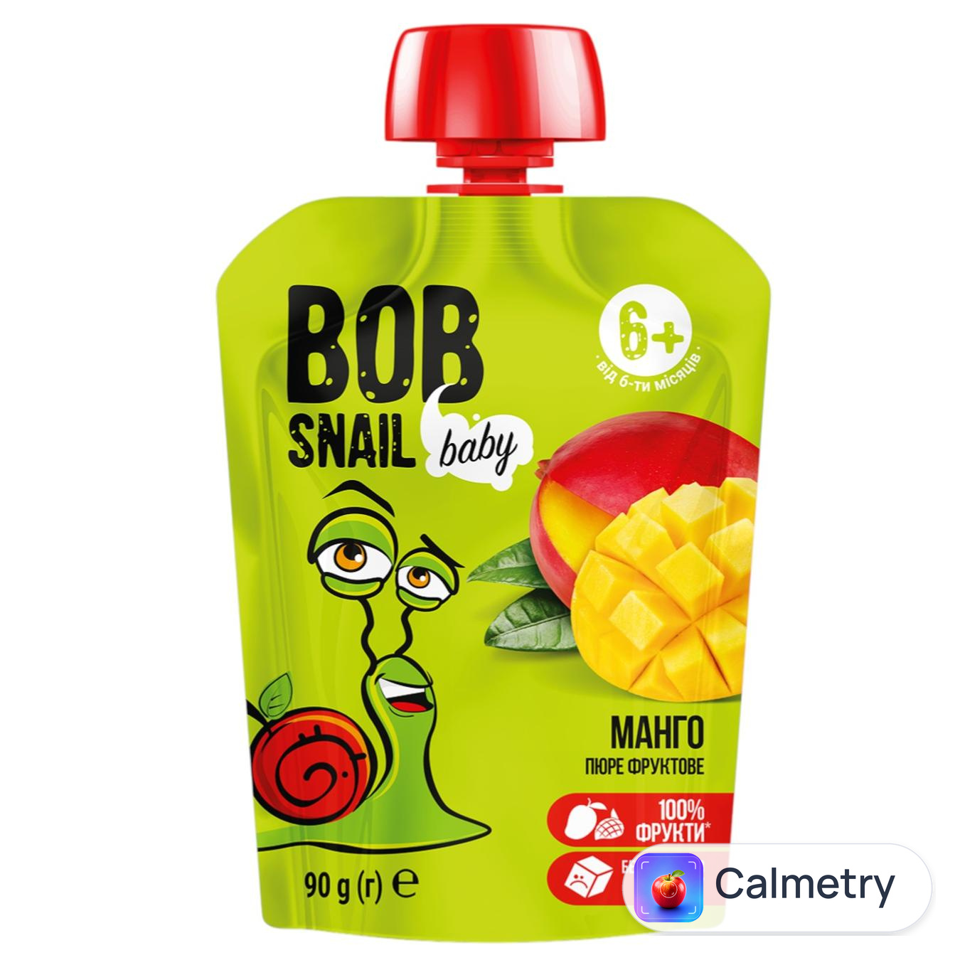 Пюре Bob Snail Манго для дітей від 6 місяців 90г — фото продукту