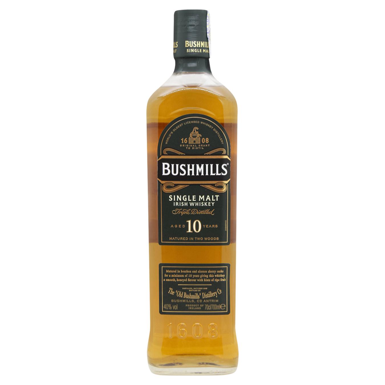Віскі Bushmills 10 років 40% 0,7л — фото продукту