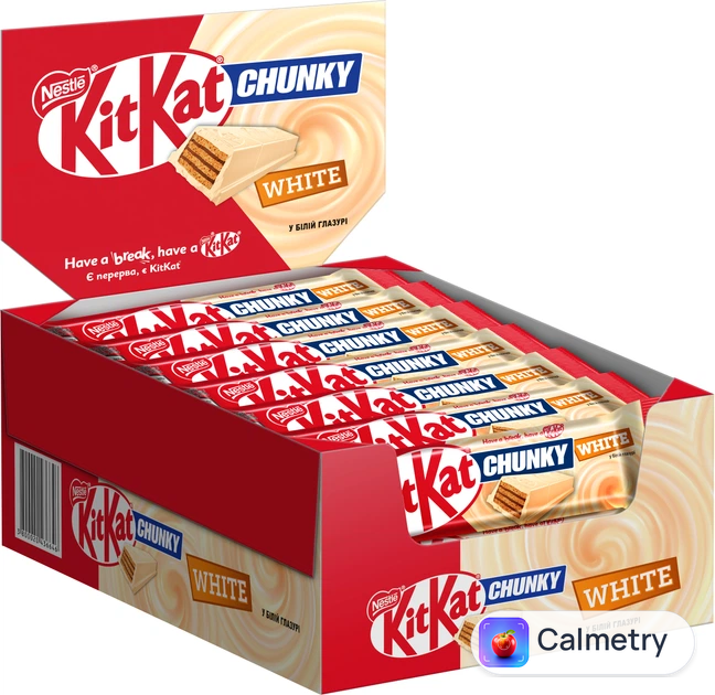 Упаковка батончиків KitKat Chunky White в білій глазурі 40 г х 24 шт