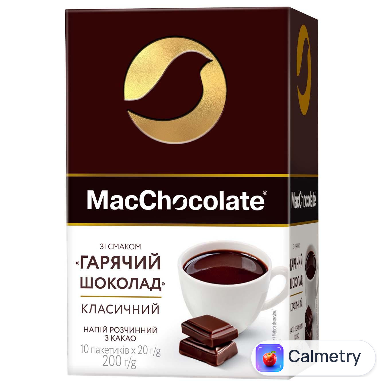 Напій розчинний з какао MacChocolate Гарячий шоколад Класичний 20г х 10шт