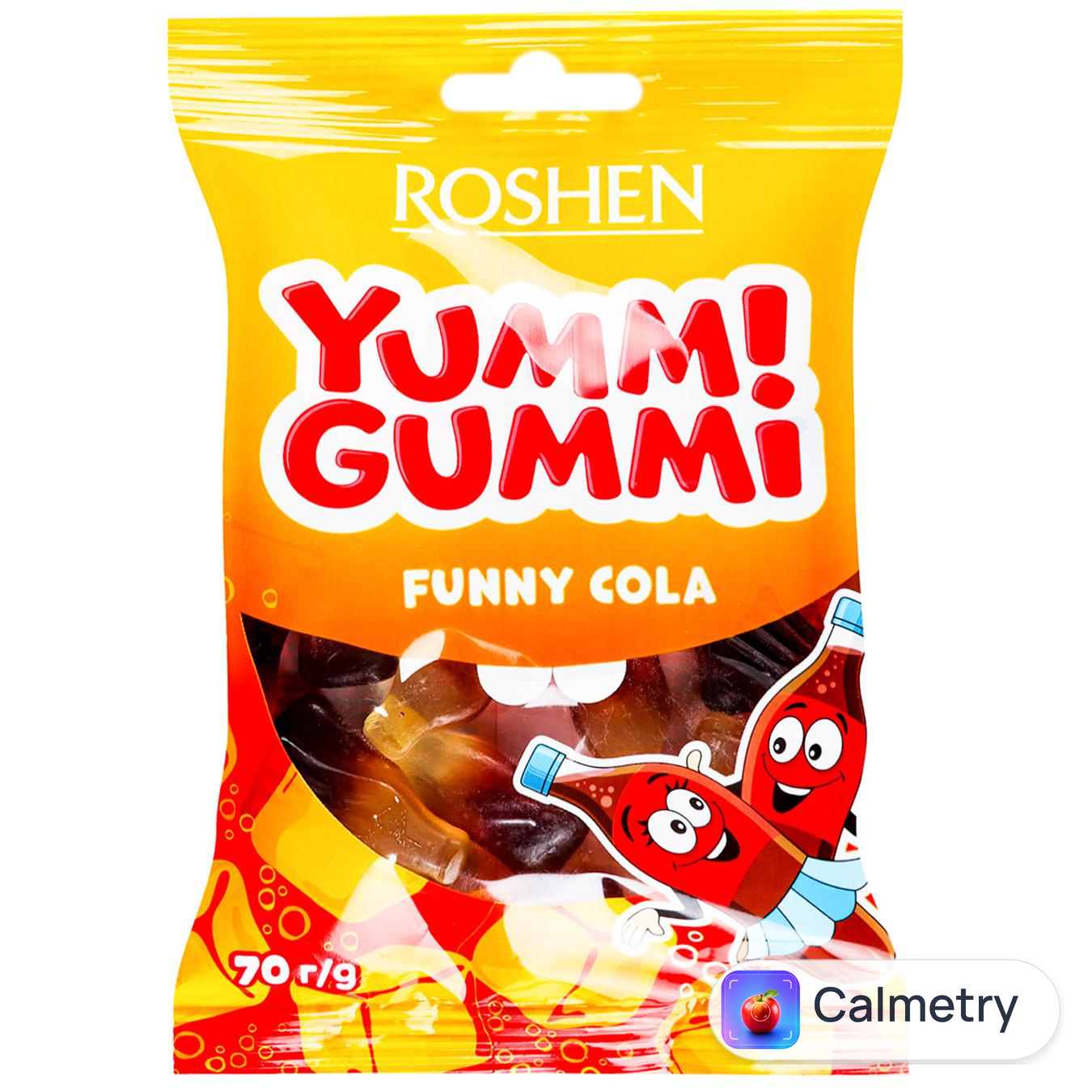 Цукерки Roshen Yummi Gummi Funny Cola 70г