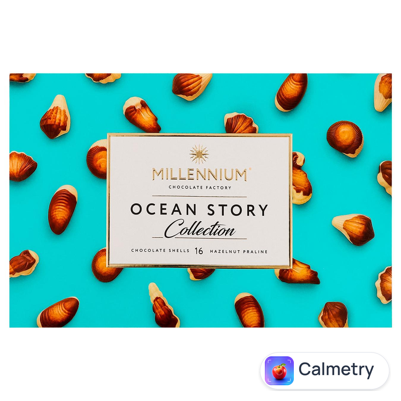 Цукерки Millennium Ocean Story шоколадні з горіховим праліне 170г — фото продукту