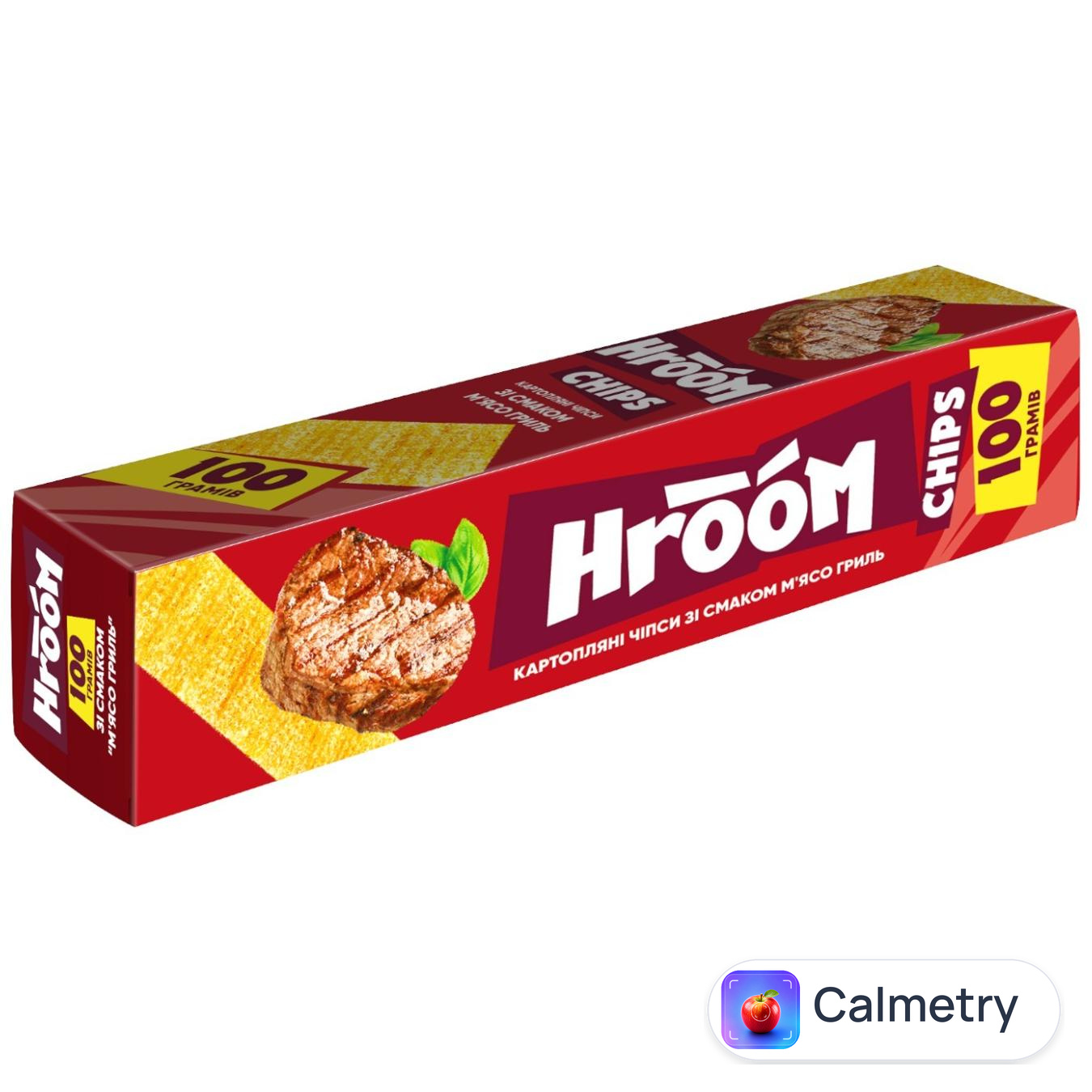 Чипси картопляні Hroom! зі смаком м'ясо гриль 100г