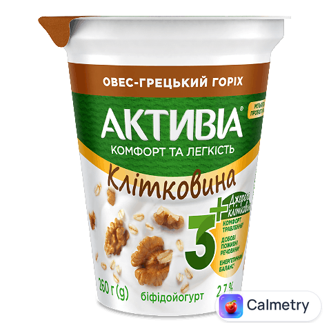 Біфідойогурт Активіа Овес-грецький горіх 2,7%, 260г
