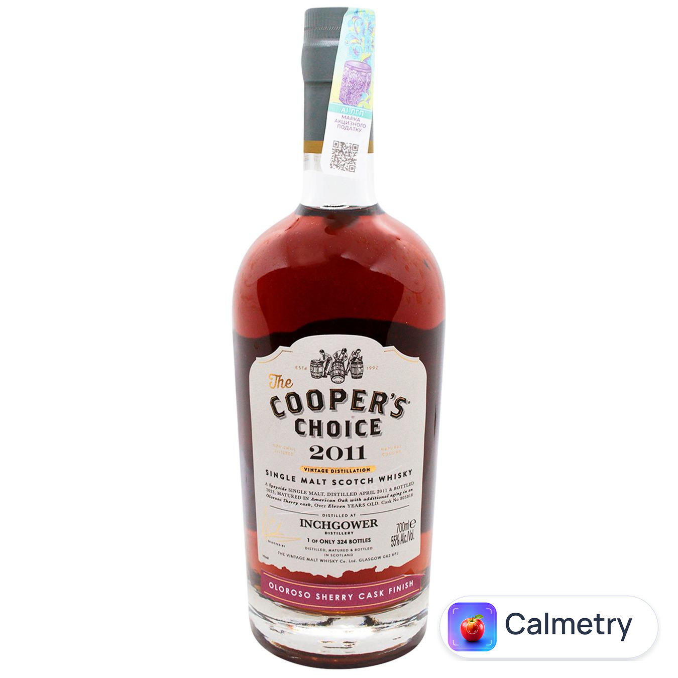 Віскі Cooper's Choice Inchgower 2011 Oloroso Cask Finish 55% 0,7л