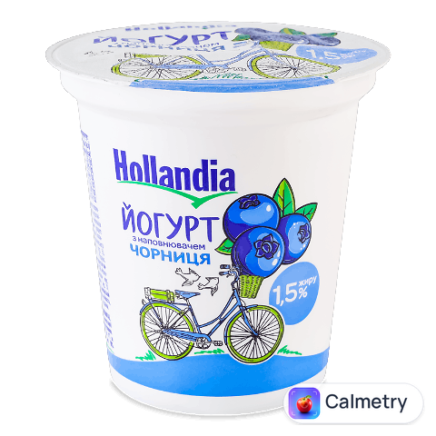 Йогурт Hollandia з наповнювачем чорниця 1,5% стакан, 260г