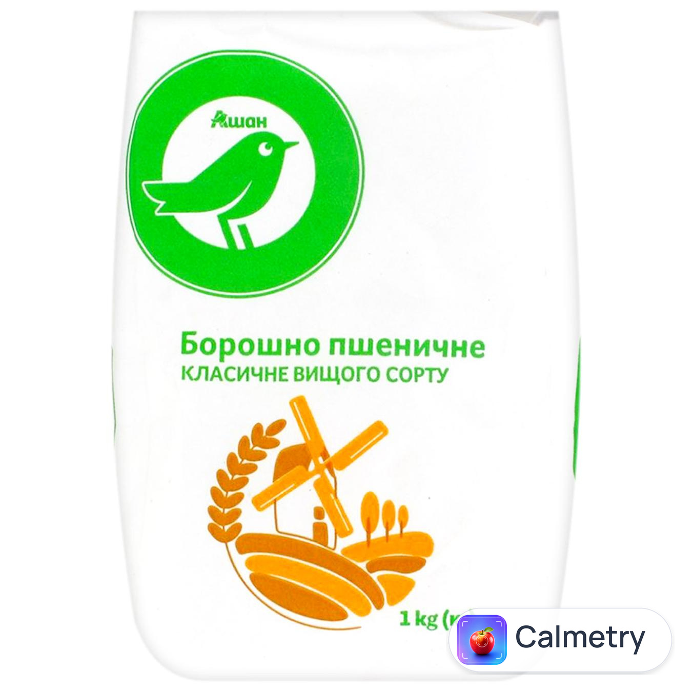 Борошно Auchan пшеничне класичне вищого гатунку 1кг